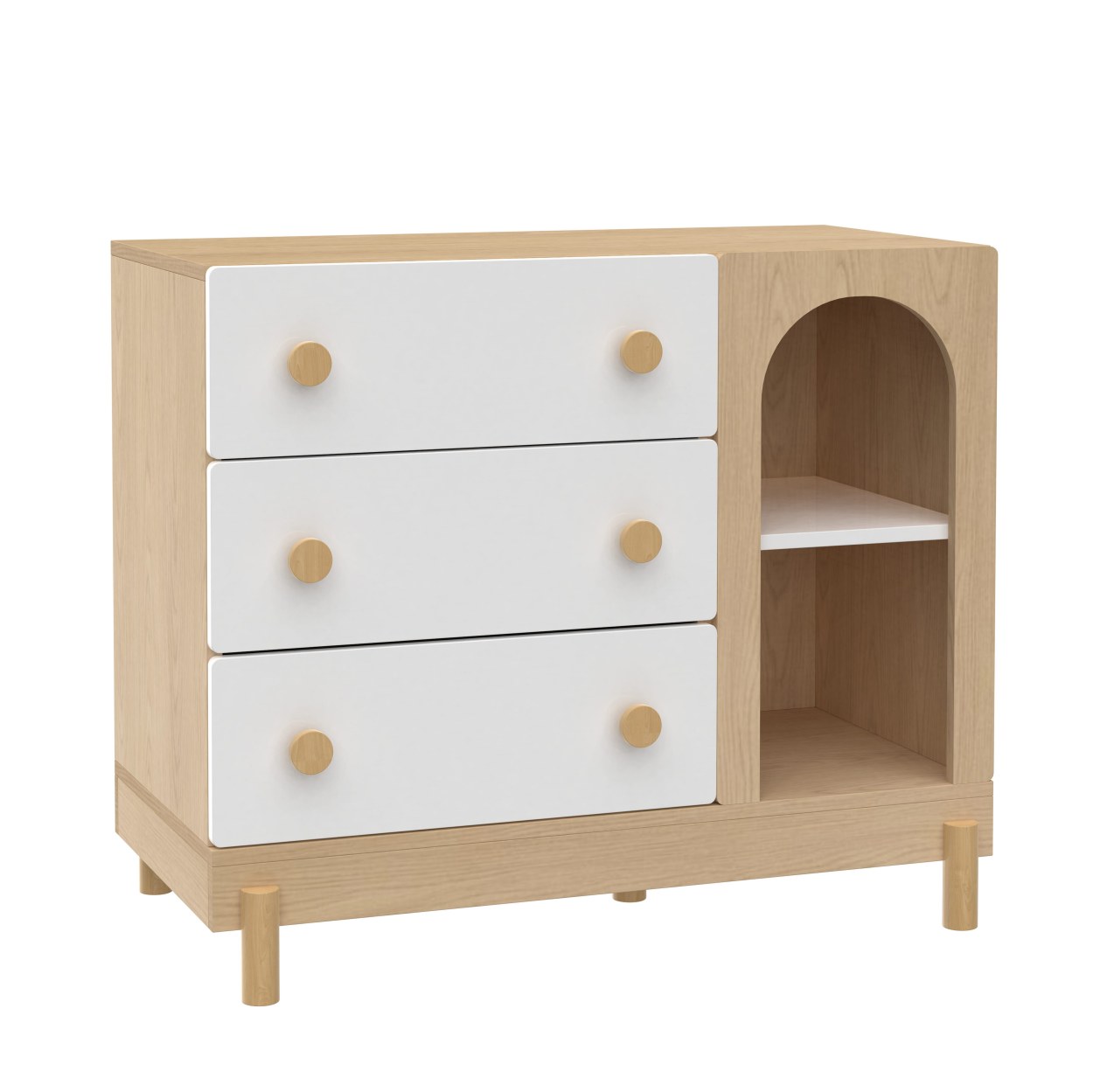 Lumi 3 Drawer 2 Compartment Cabinet